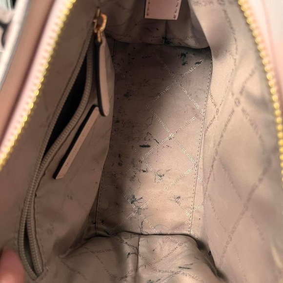 Michael Kors Avril Small Satchel Pink MK Logo Crossbody Purse Designer Purse main image 4